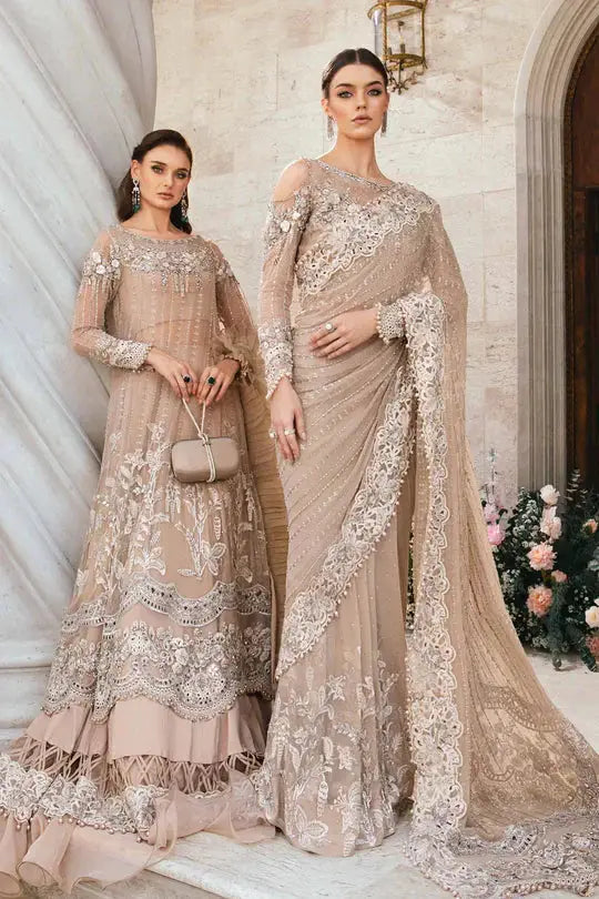 Maria B | Mbroidered Fabrics 2024 | BD-2801 - Pakistani Designer Dress - by Maria B | Type: Bridal - 100% Original at Saira Sultan