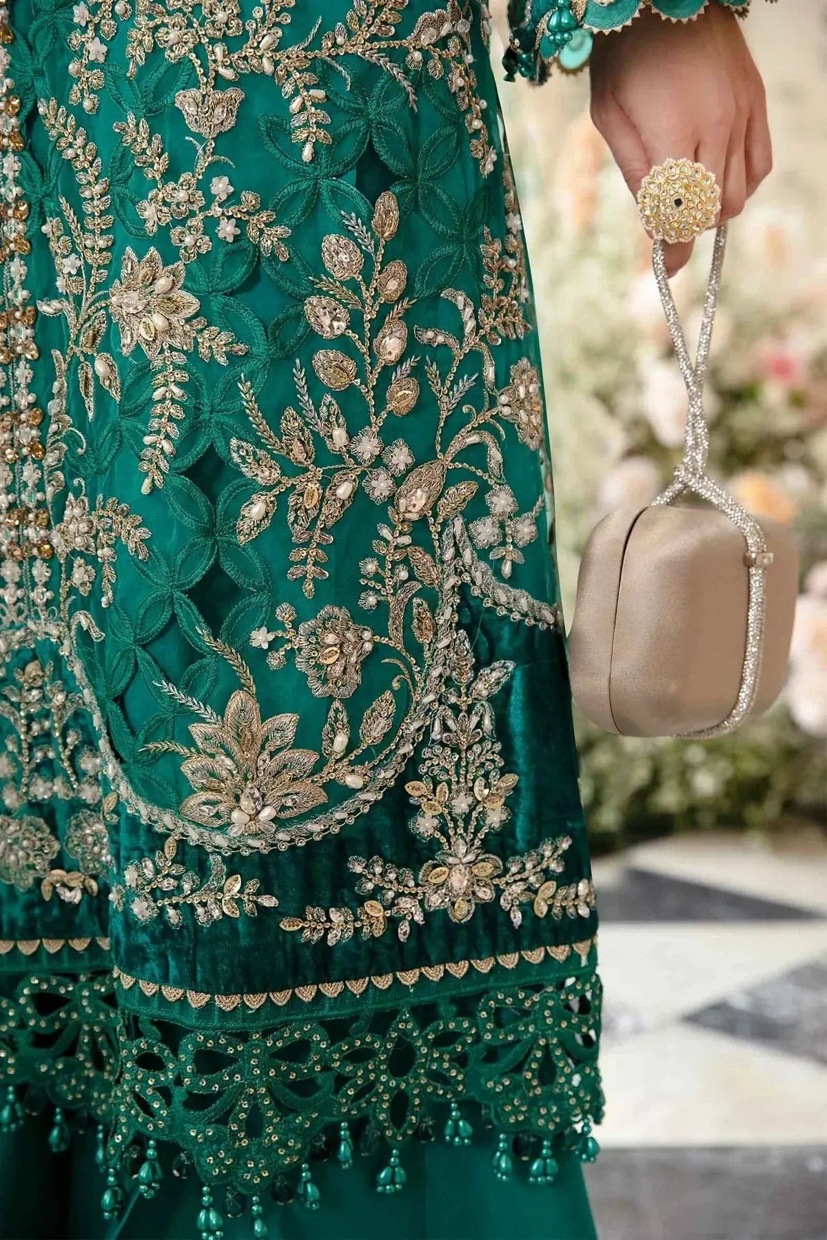 Maria B | Mbroidered Fabrics 2024 | BD-2806 - Pakistani Designer Dress - by Maria B | Type: Bridal - 100% Original at Saira Sultan