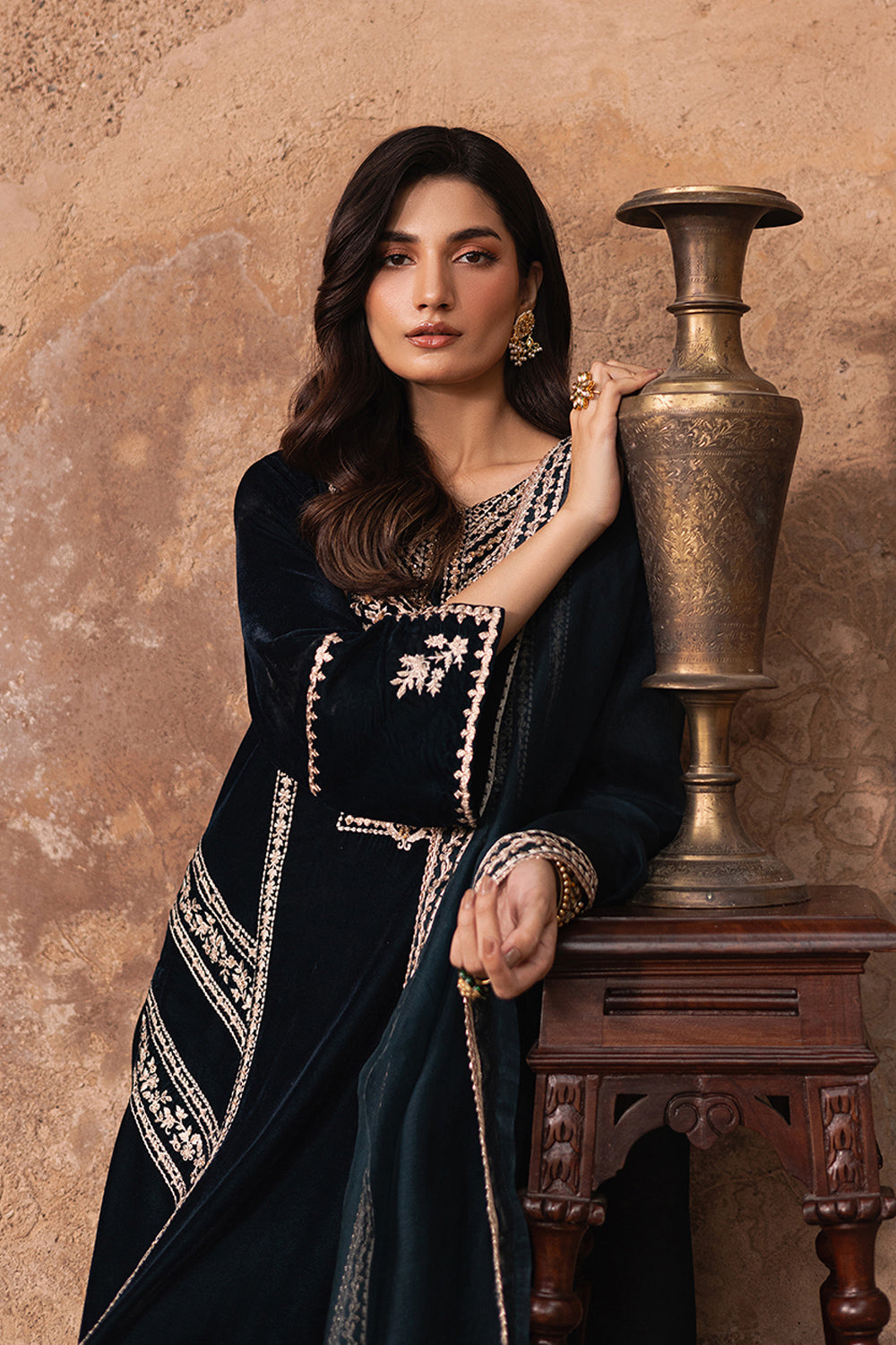Azure | Vogue Formals | Enchanted Emerald L Emerald Green Velvet
