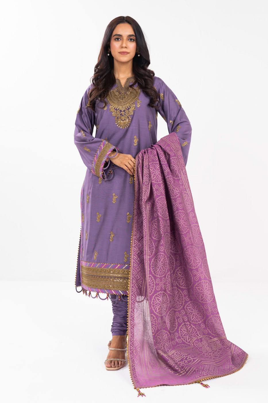 Al Karam | Festive Summer 25 | A-06 XS Mauve Silk