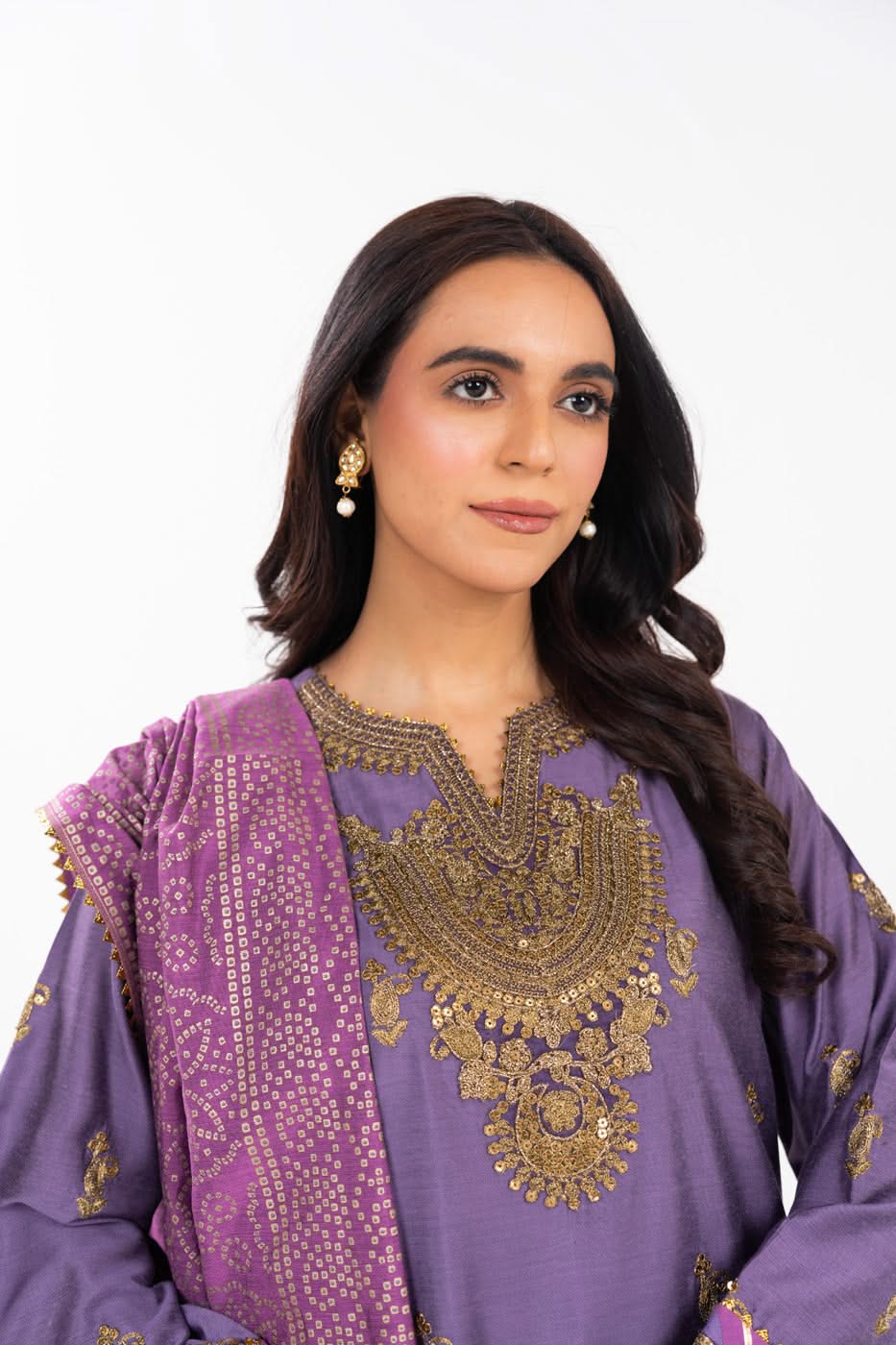 Al Karam | Festive Summer 25 | A-06 M Mauve Silk