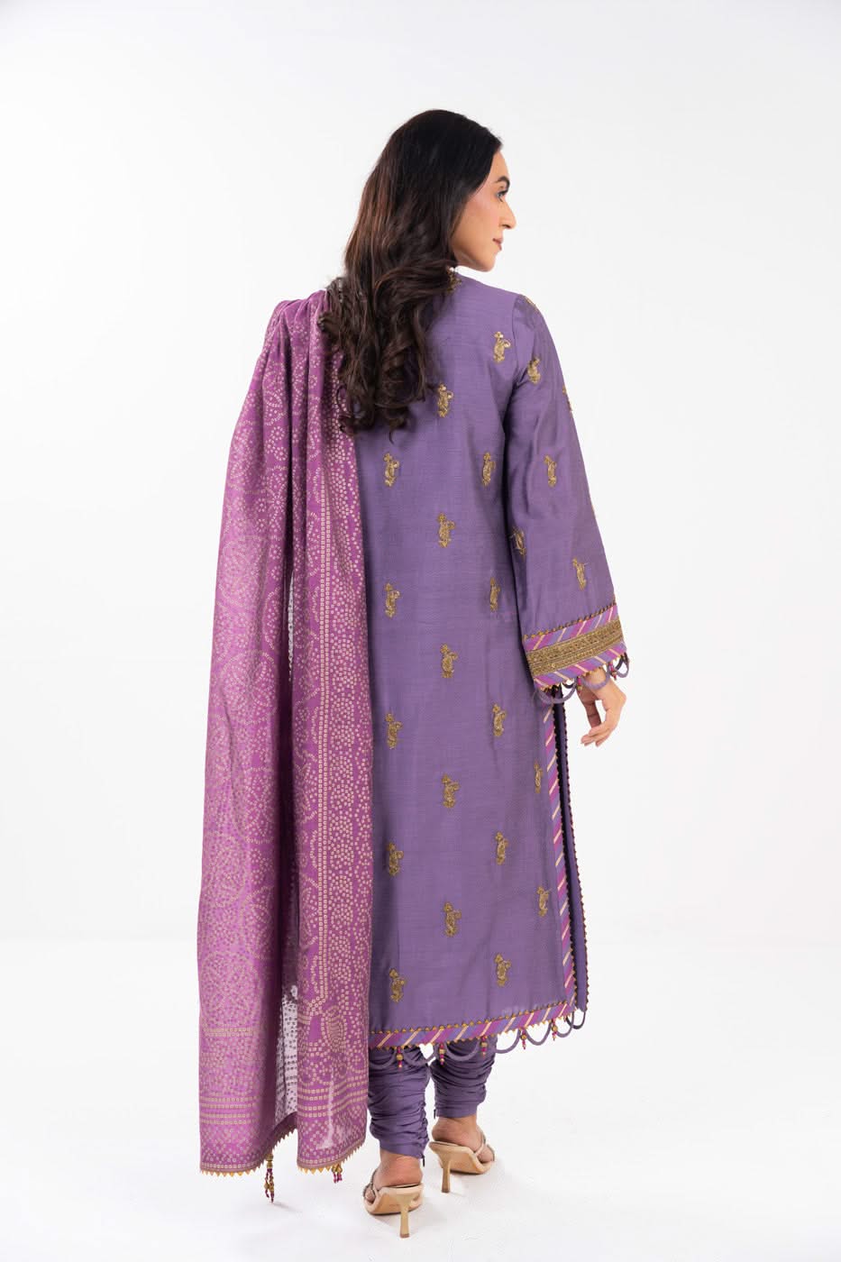 Al Karam | Festive Summer 25 | A-06 XS Mauve Silk