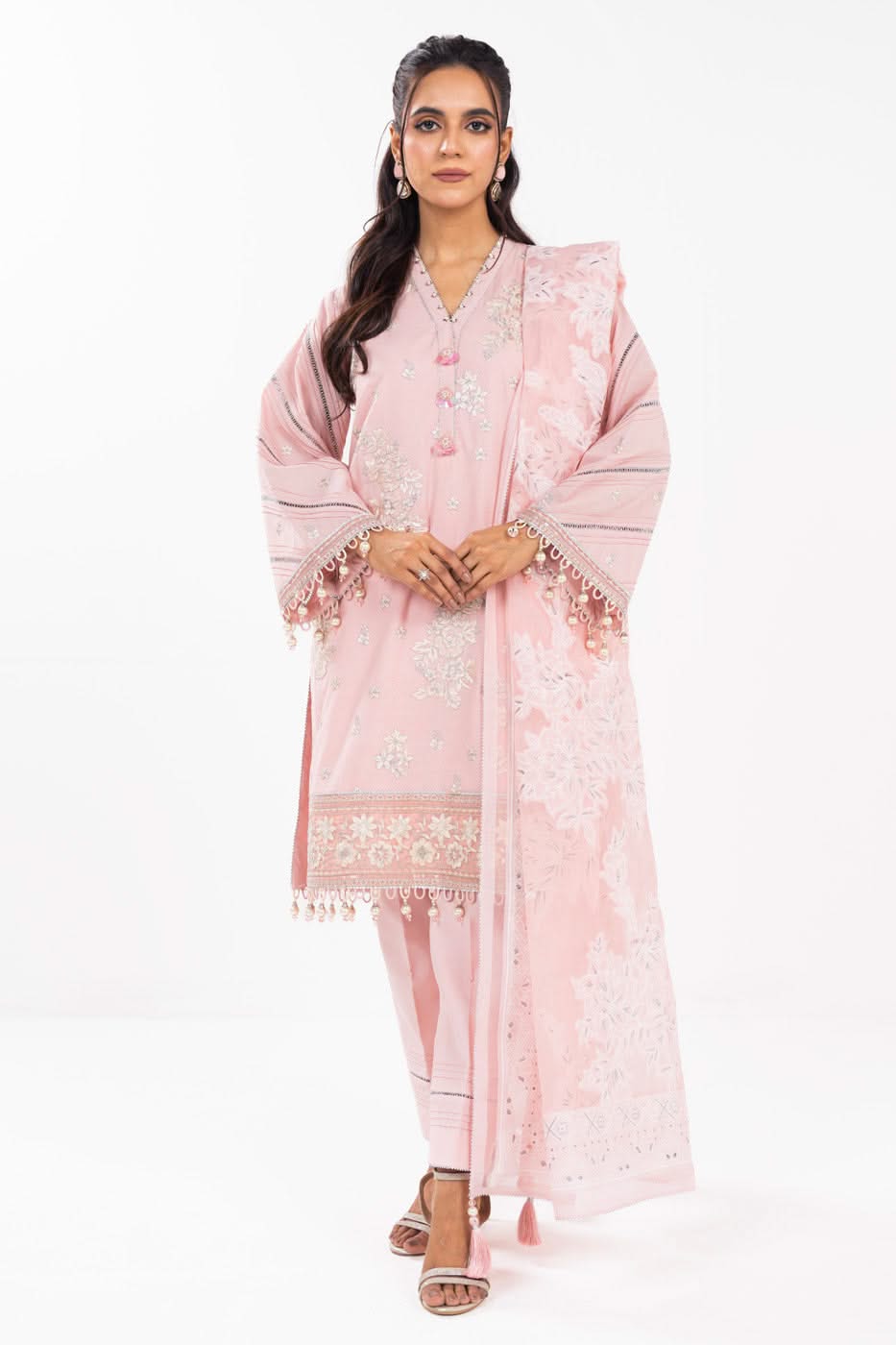 Al Karam | Festive Summer 25 | A-09 XS Baby Pink Doriya