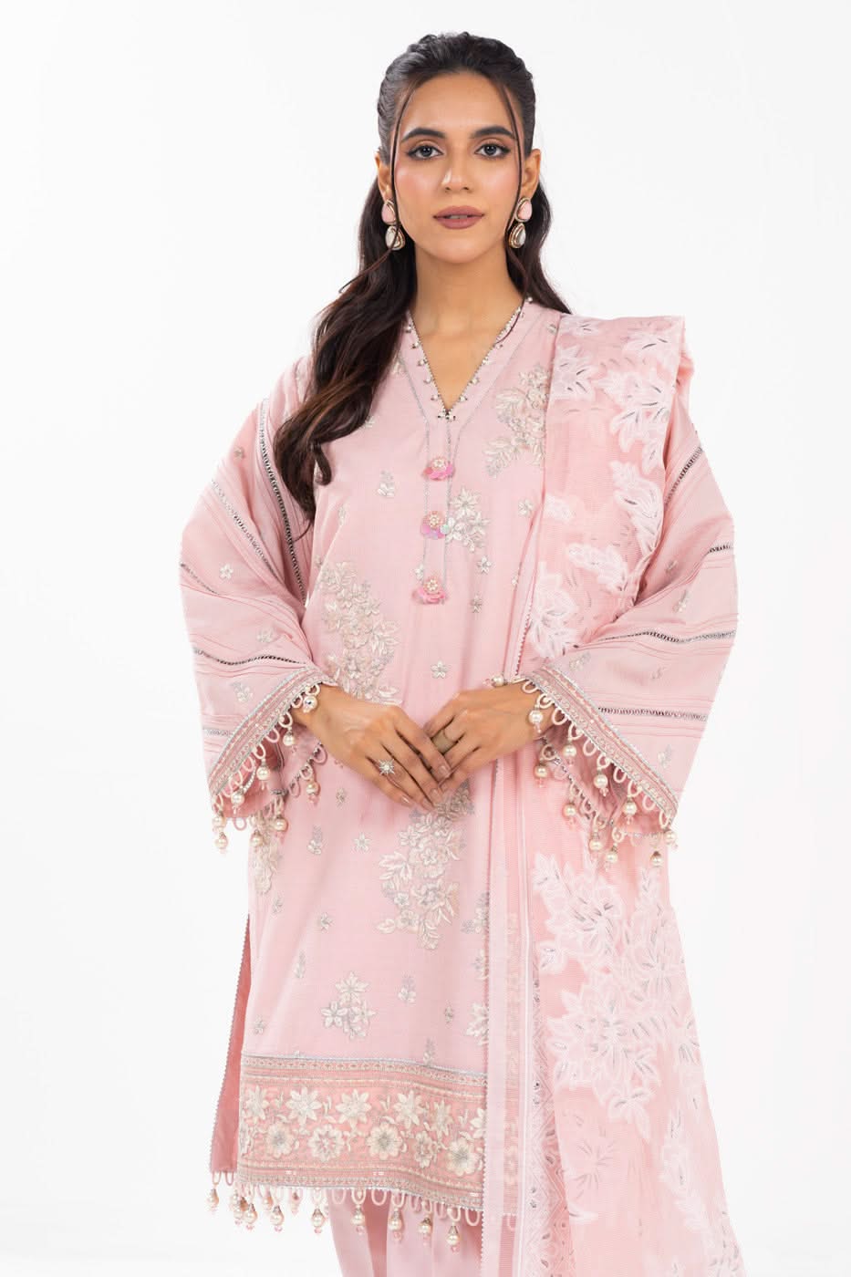 Al Karam | Festive Summer 25 | A-09 L Baby Pink Doriya