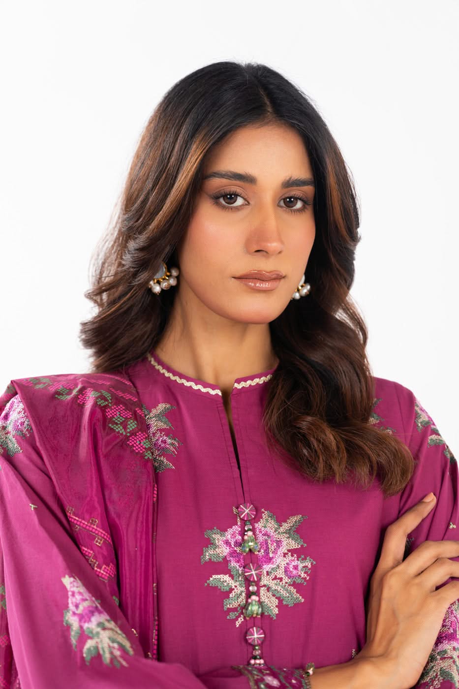 Al Karam | Festive Summer 25 | A-11 M Magenta Lawn