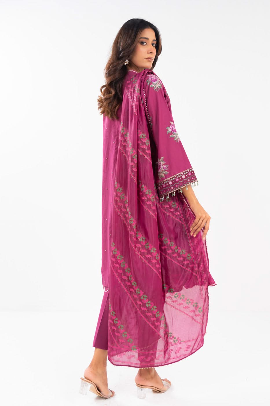 Al Karam | Festive Summer 25 | A-11 XS Magenta Lawn