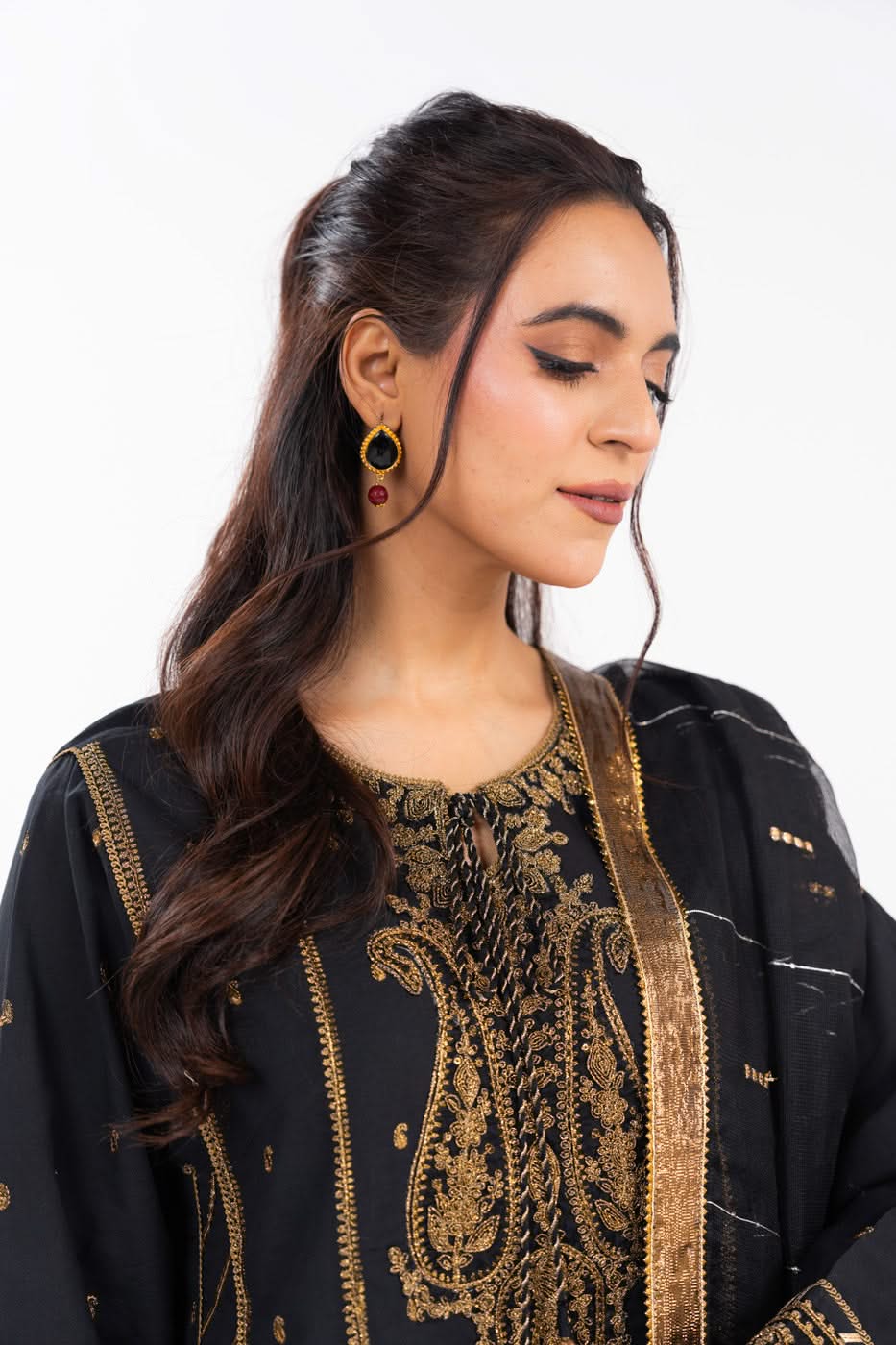 Al Karam | Festive Summer 25 | A-01 M Black Lawn