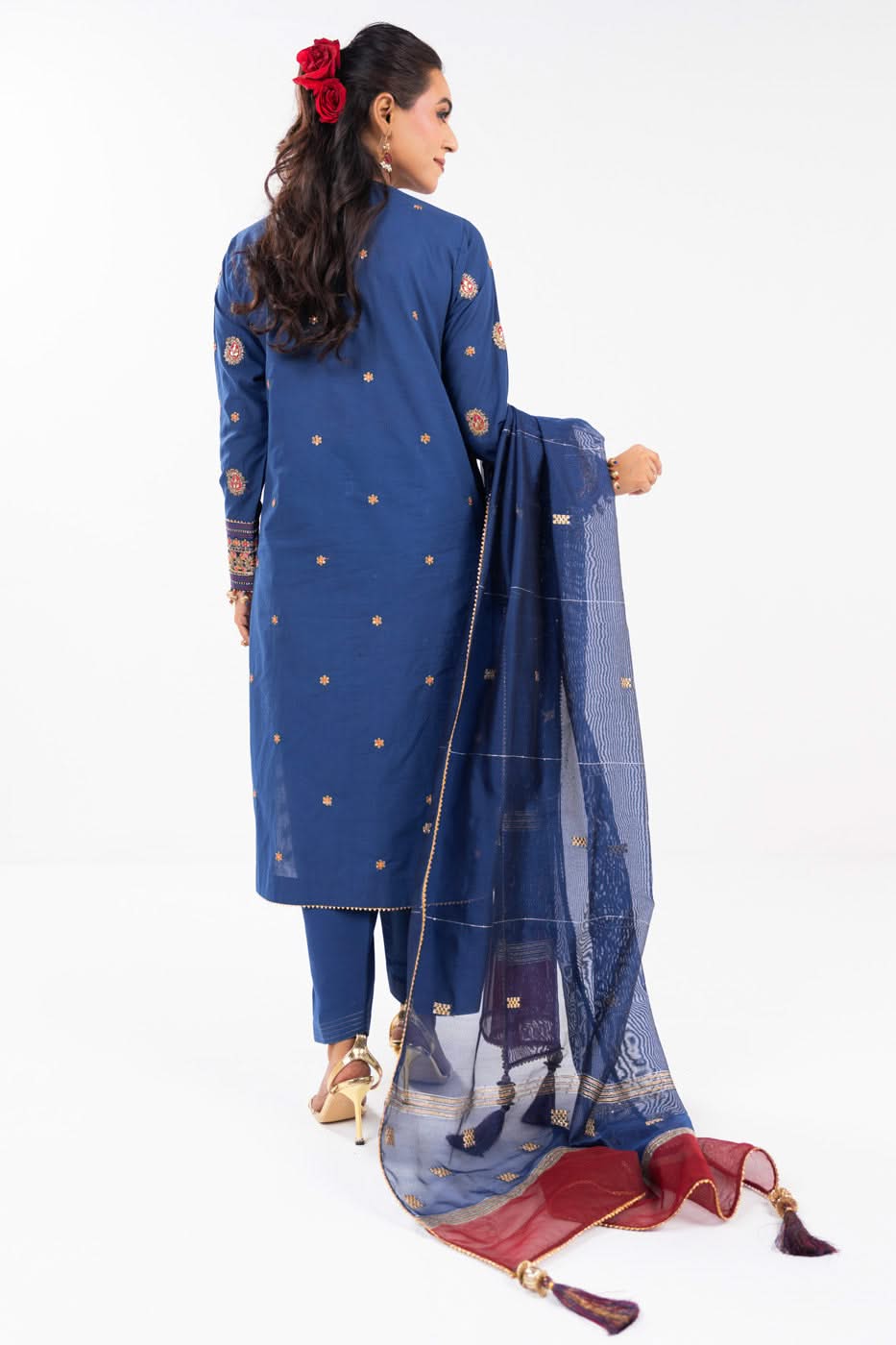 Al Karam | Festive Summer 25 | A-02 S Cobalt Blue Lawn