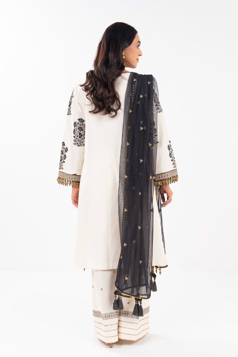 Al Karam | Festive Summer 25 | A-15 XS Ivory Cotton Silk