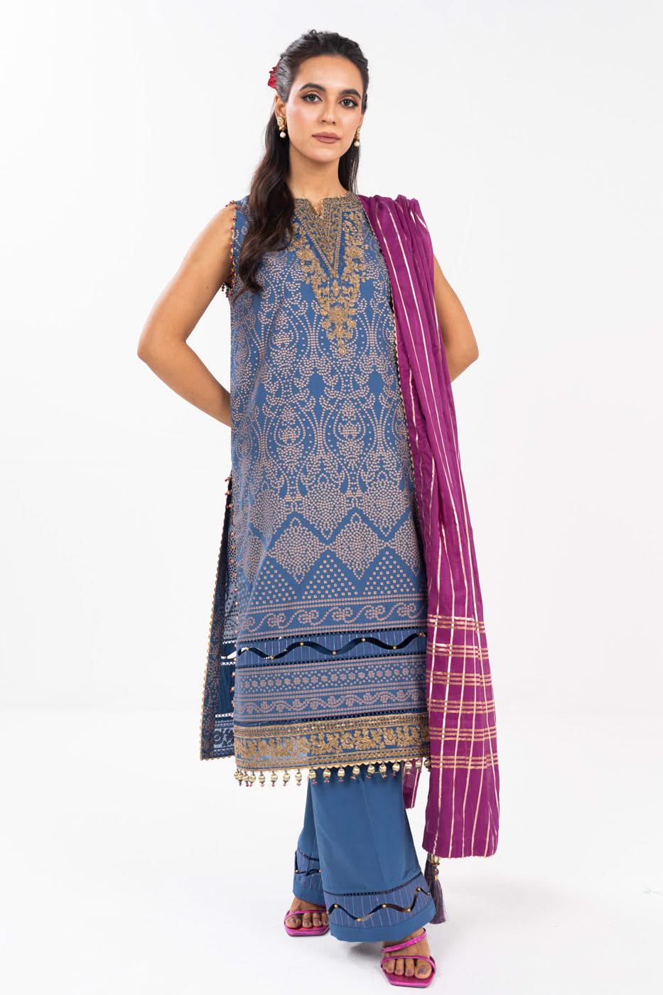 Al Karam | Festive Summer 25 | A-17 XS Blue Lawn