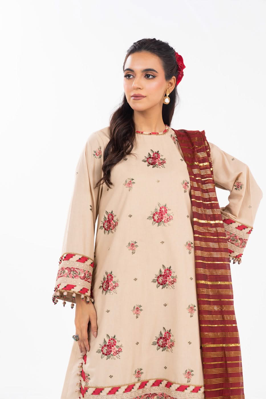Al Karam | Festive Summer 25 | A-18 L Light Skin Lawn