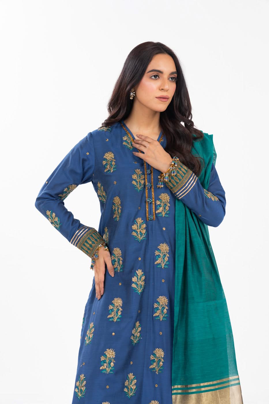 Al Karam | Festive Summer 25 | A-04 M Cobalt Blue Lawn