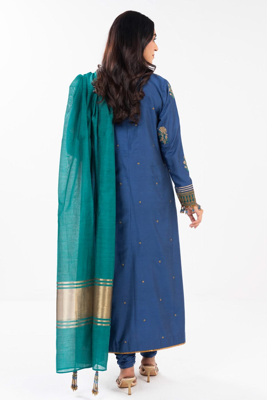 Al Karam | Festive Summer 25 | A-04 XS Cobalt Blue Lawn