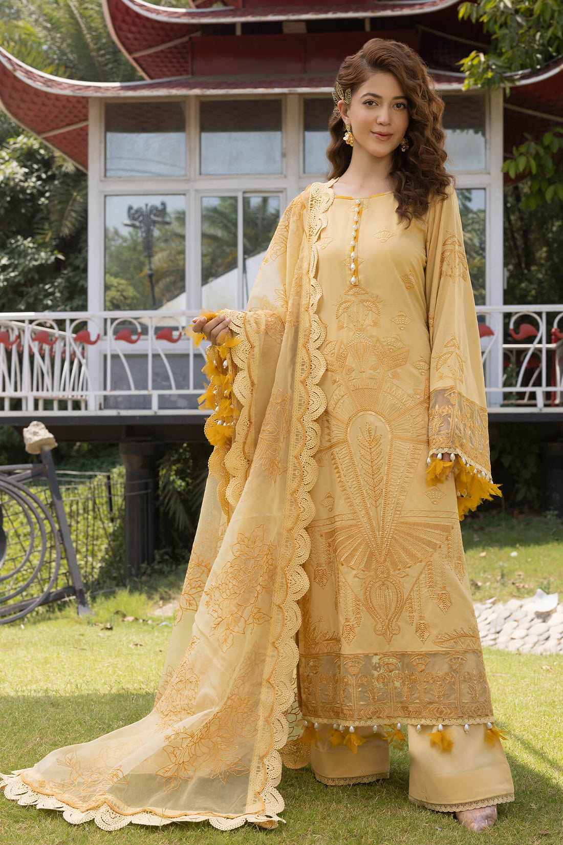 Raeesa Premium | Ferya Lawn | Noor E Fajar | Ferya | FD-01 - Pakistani Designer Dress - by Raeesa Premium | Type: Luxury - 100% Original at Saira Sultan