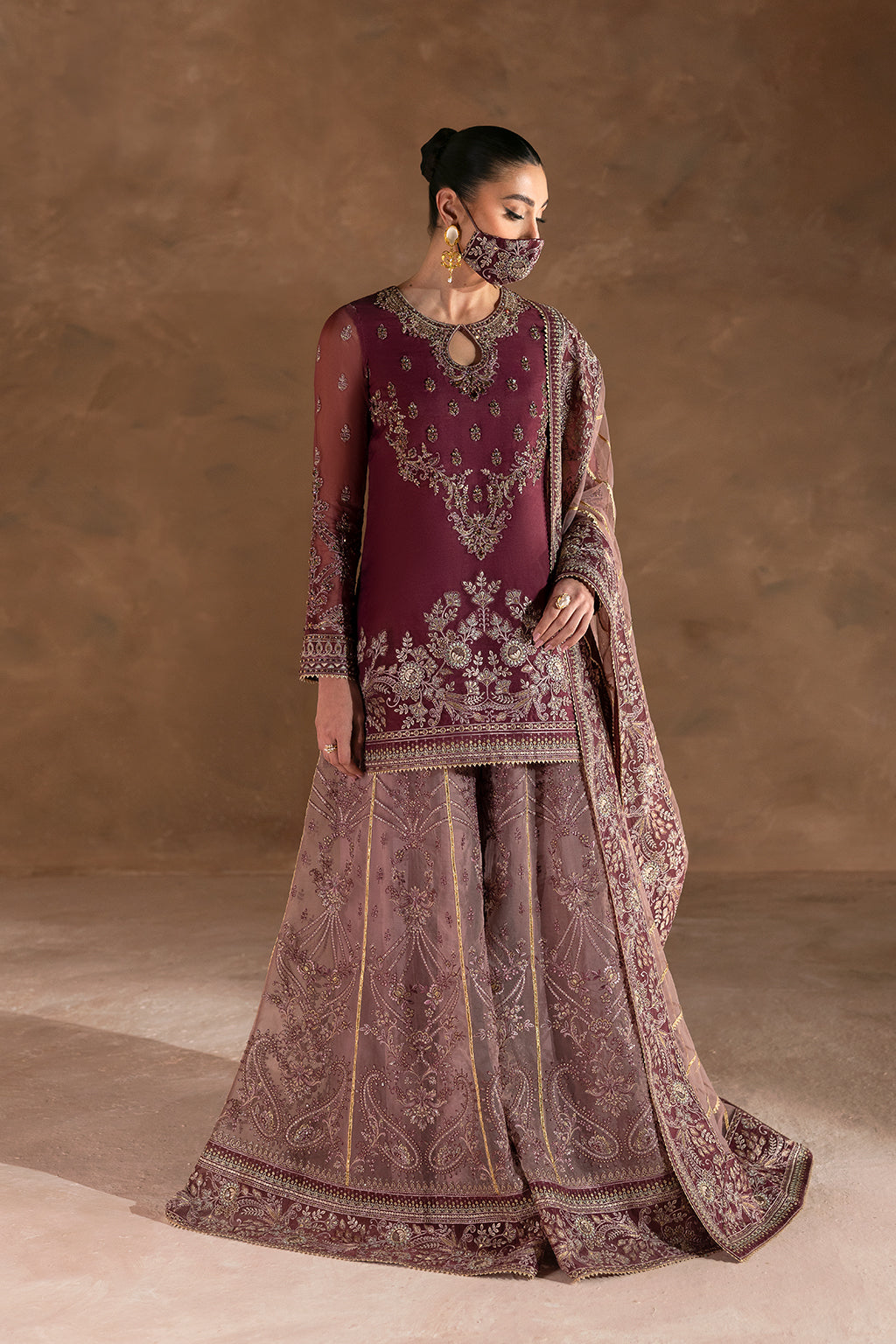 Flossie | Laconic Formals | FE - 906 XS Maroon Organza
