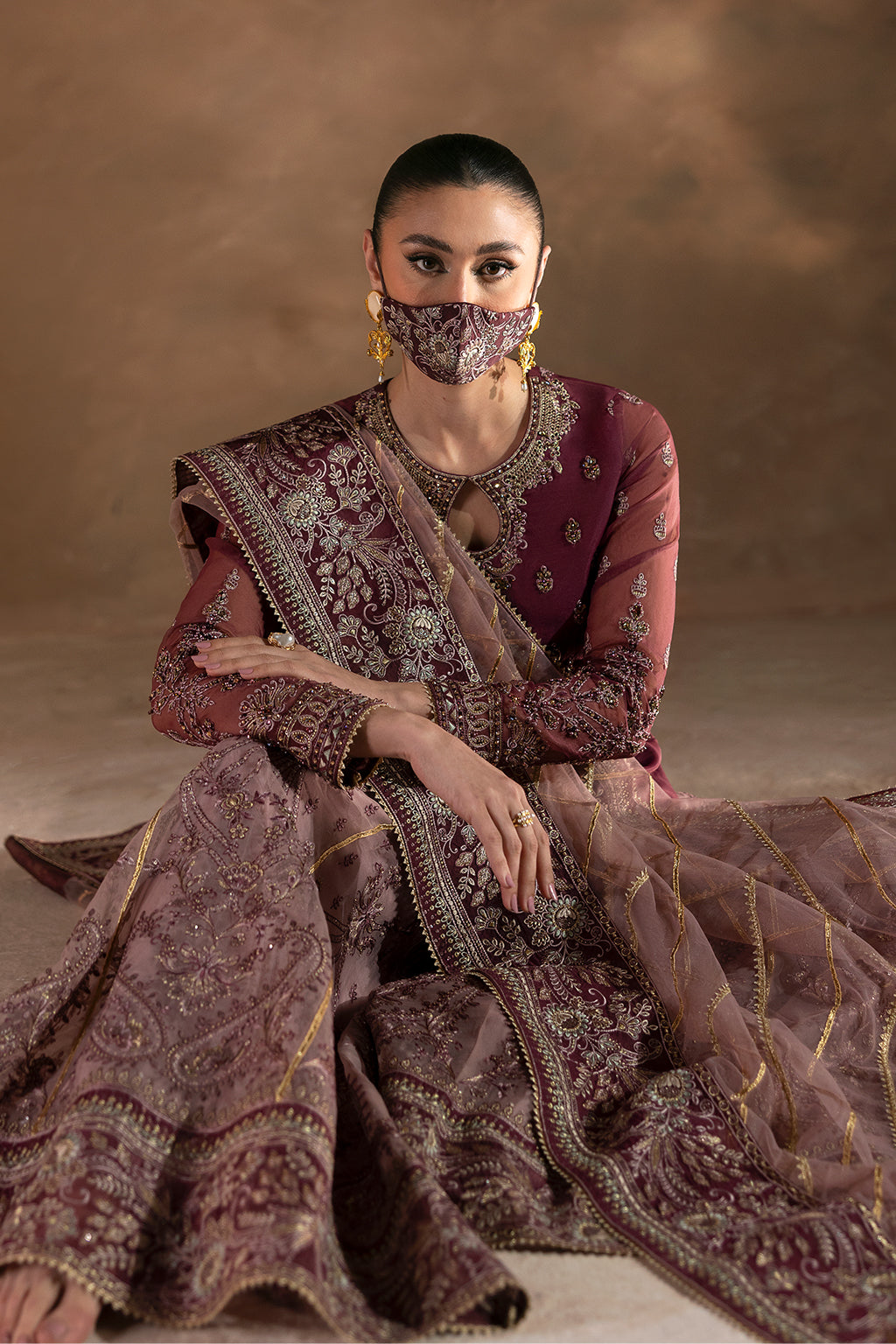 Flossie | Laconic Formals | FE - 906 L Maroon Organza