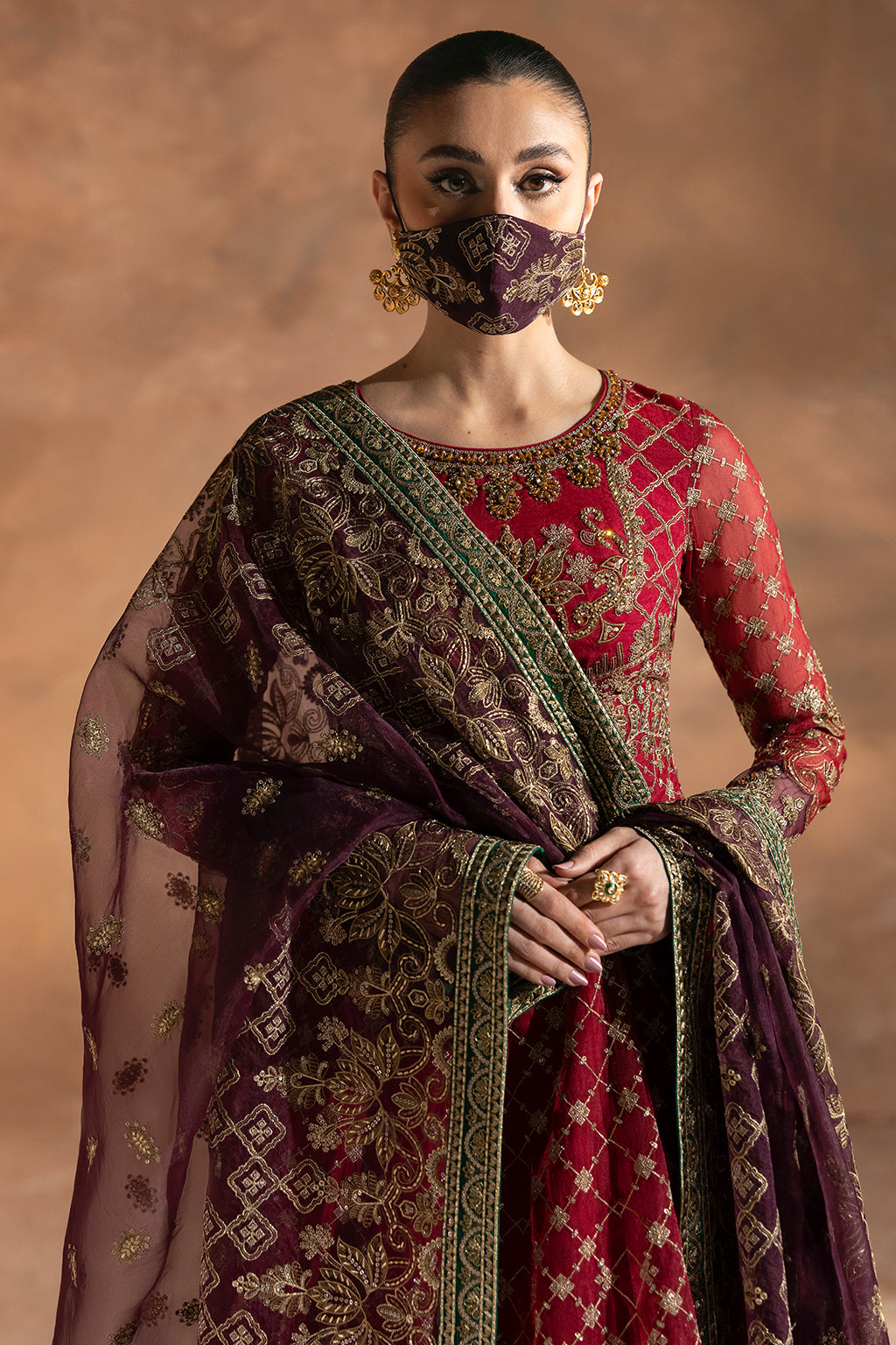 Flossie | Laconic Formals | FE - 909 M Deep Red Organza