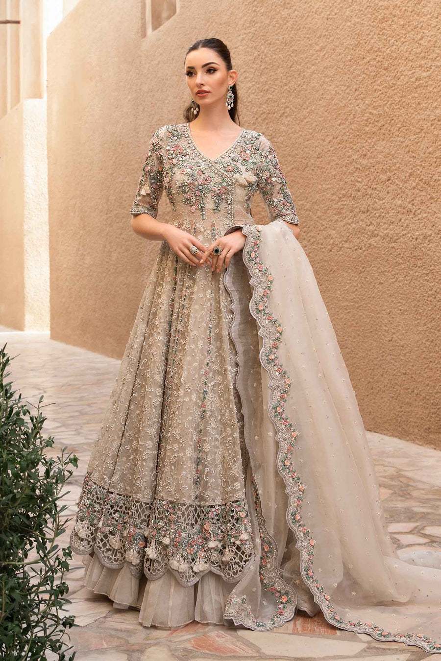 Maria B | Bridal Formals | Irem XS Coffee Organza