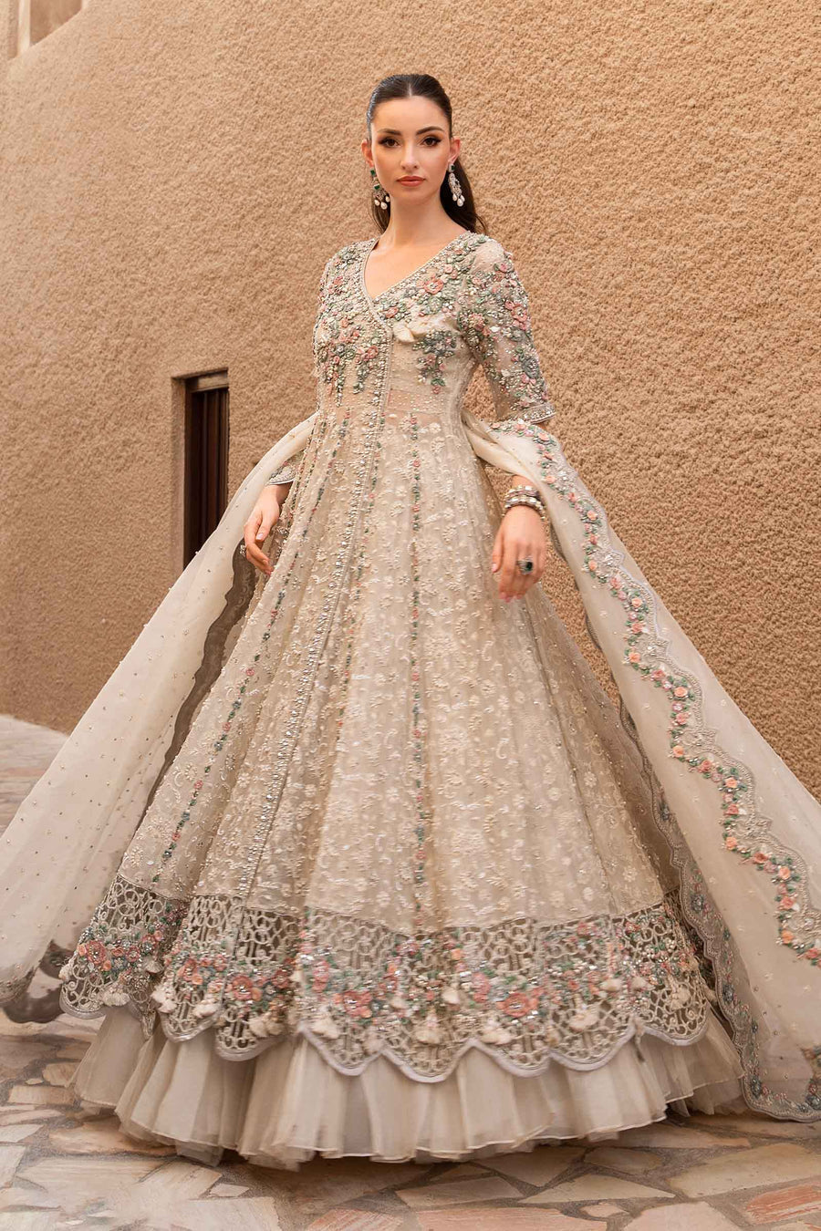 Maria B | Bridal Formals | Irem XL Coffee Organza