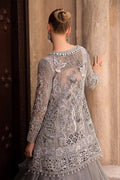 Maria B | Bridal Formals | Alora XL Gray Pure Organza