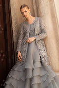 Maria B | Bridal Formals | Alora Custom Size Gray Pure Organza