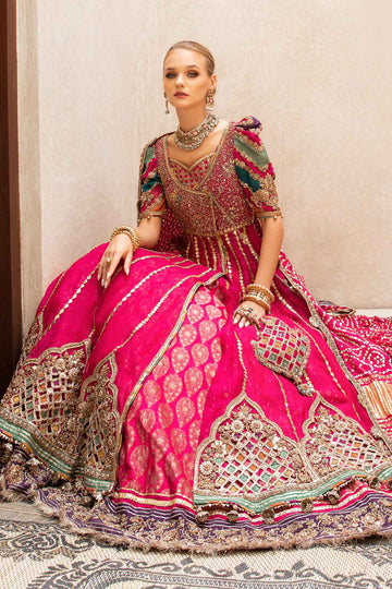 Maria B | Bridal Formals | Elfesya Custom Size Hot Pink Pure Organza