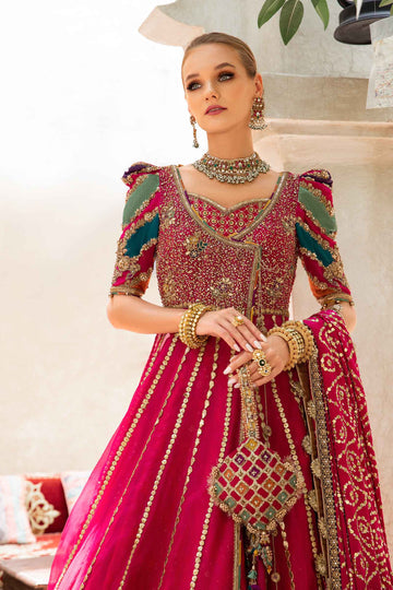 Maria B | Bridal Formals | Elfesya M Hot Pink Pure Organza