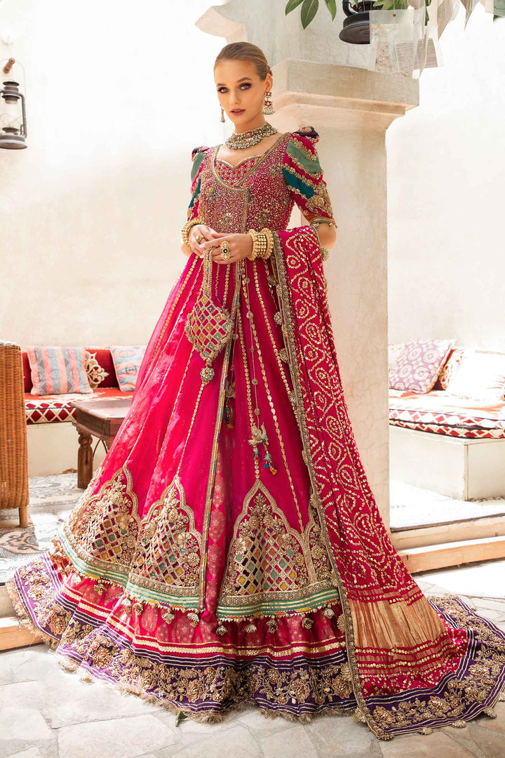 Maria B | Bridal Formals | Elfesya XS Hot Pink Pure Organza