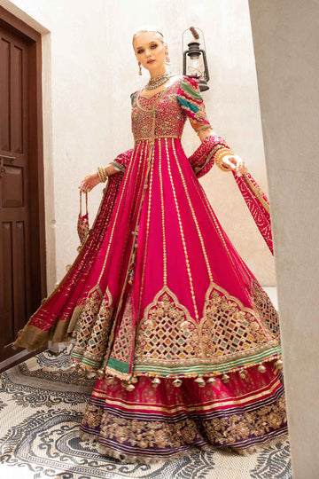Maria B | Bridal Formals | Elfesya XL Hot Pink Pure Organza