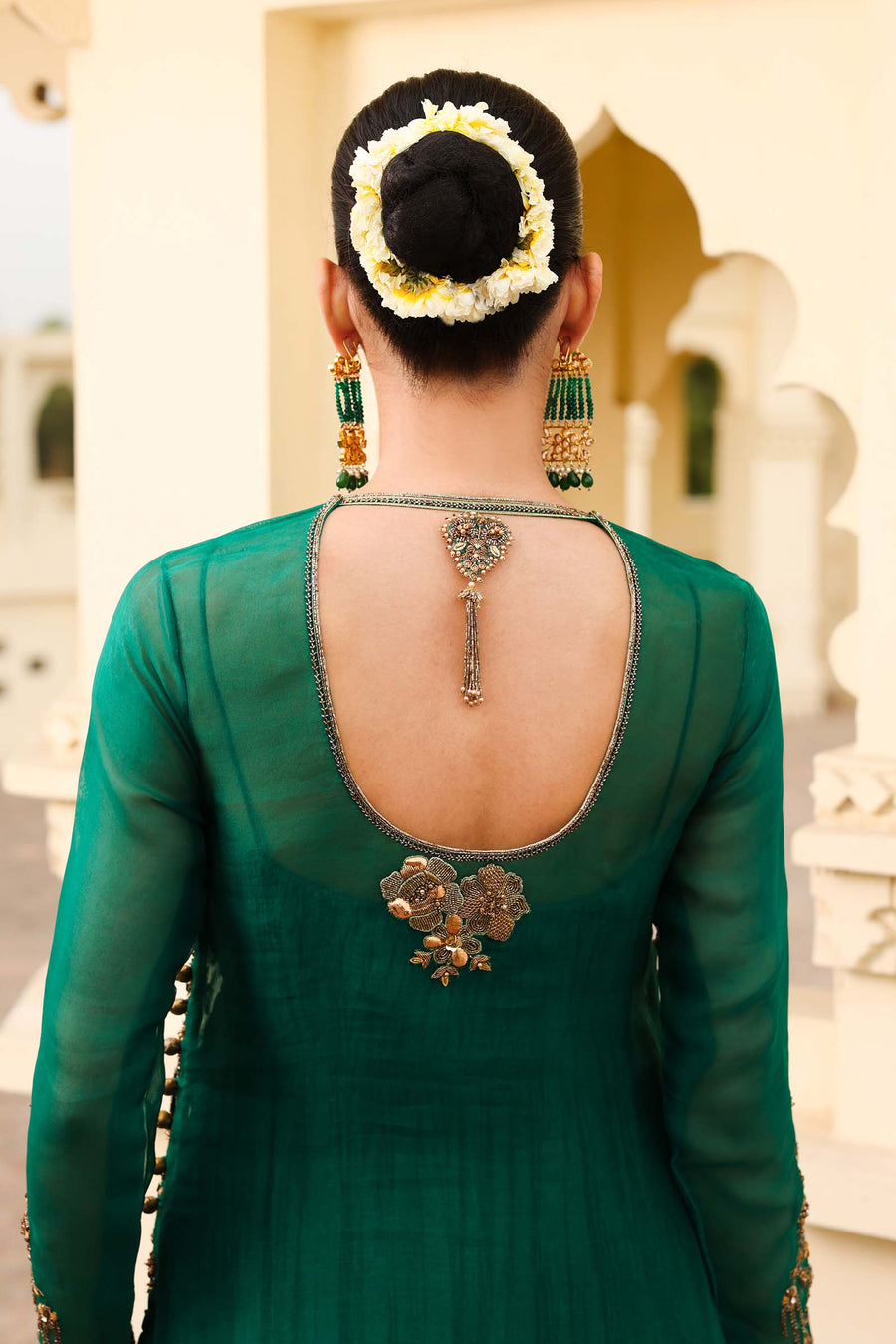 Maria B | Bridal Formals | Zamrood Ara XL Emerald Green Pure Organza