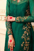 Maria B | Bridal Formals | Zamrood Ara M Emerald Green Pure Organza