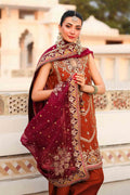Maria B | Bridal Formals | Noor Jahan Custom Size Rust Pure Organza