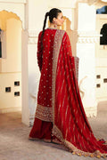 Maria B | Bridal Formals | Shahzadi Khanum S Maroon Raw Silk