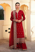 Maria B | Bridal Formals | Shahzadi Khanum XS Maroon Raw Silk