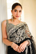 Maria B | Bridal Formals | Nawab Jan M Black Poly Net