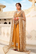 Maria B | Bridal Formals | Roshanara Begum Custom Size Mustard Pure Organza