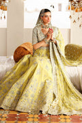 Maria B | Bridal Formals | Malika Jahan L Lime Yellow Poly Net
