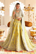 Maria B | Bridal Formals | Malika Jahan XS Lime Yellow Poly Net