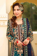 Maria B | Bridal Formals | Begum Jahanara L Sea Green Pure Organza