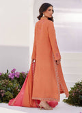 Farah Talib Aziz | Zaza Luxe Pret 24 | ELYNA CORAL EMBROIDERED RAW SILK SHIRT AND DUPATTA - Pakistani Designer Dress - by Farah Talib Aziz | Type: Luxury - 100% Original at Saira Sultan