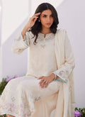 Farah Talib Aziz | Zaza Luxe Pret 24 | LYA IVORY EMBELLISHED RAW SILK SHIRT AND DUPATTA - Pakistani Designer Dress - by Farah Talib Aziz | Type: Luxury - 100% Original at Saira Sultan