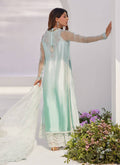 Farah Talib Aziz | Zaza Luxe Pret 24 | SOLENE AQUA OMBRE EMBELLISHED COLUMN SHIRT WITH EMBROIDERED KALIDAAR SLIP - Pakistani Designer Dress - by Farah Talib Aziz | Type: Luxury - 100% Original at Saira Sultan