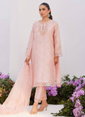 Farah Talib Aziz | Zaza Luxe Pret 24 | BEBE BLUSH PINK EMBELLISHED RAW SILK KURTA SHIRT AND DUPATTA - Pakistani Designer Dress - by Farah Talib Aziz | Type: Luxury - 100% Original at Saira Sultan