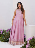 Farah Talib Aziz | Zaza Luxe Pret 24 | CECE MAUVE EMBELLISHED RAW SILK KALIDAR WITH CHARMUESE DUPATTA - Pakistani Designer Dress - by Farah Talib Aziz | Type: Luxury - 100% Original at Saira Sultan