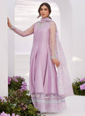 Farah Talib Aziz | Zaza Luxe Pret 24 | MANON LILAC EMBELLISHED RAW SILK KALIDAAR - Pakistani Designer Dress - by Farah Talib Aziz | Type: Luxury - 100% Original at Saira Sultan