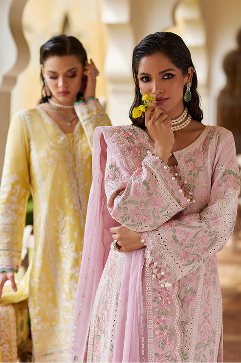Gulaal | Luxury Lawn 25 | Magnolia L Pink Lawn