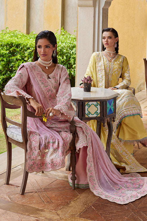 Gulaal | Luxury Lawn 25 | Magnolia Custom Size Pink Lawn