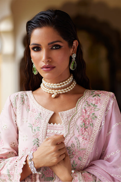 Gulaal | Luxury Lawn 25 | Magnolia M Pink Lawn