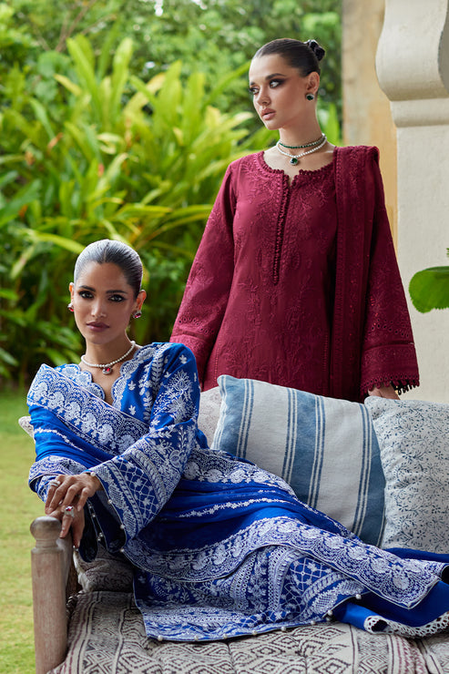Gulaal | Luxury Lawn 25 | Cynara XL Blue Lawn