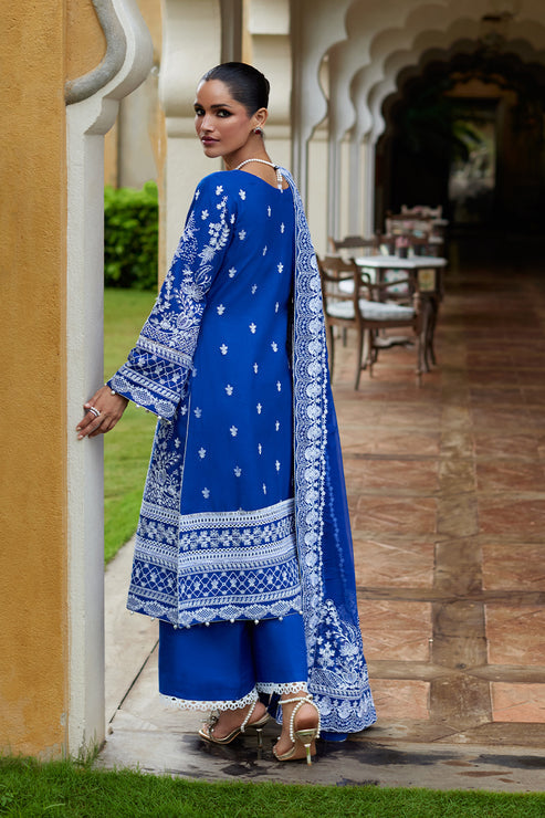 Gulaal | Luxury Lawn 25 | Cynara XS Blue Lawn
